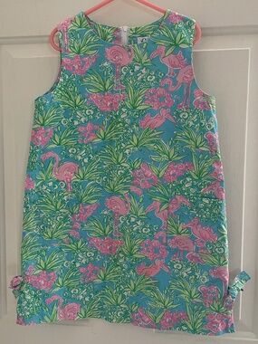 Lily Pulitzer Vintage Flamingo Dress White Label ~ Girls Size 6X